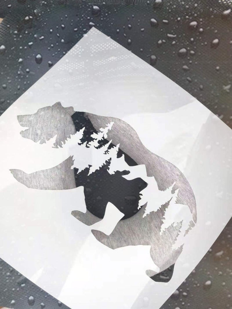 OBUY 11.8x11.8 inch Large Forest Bear DIY Craft Hollow Layering Stencils for Painting on Wood, Fabric, Walls,Decorative, Airbrush + More | Reusable Mylar Template - Image 4